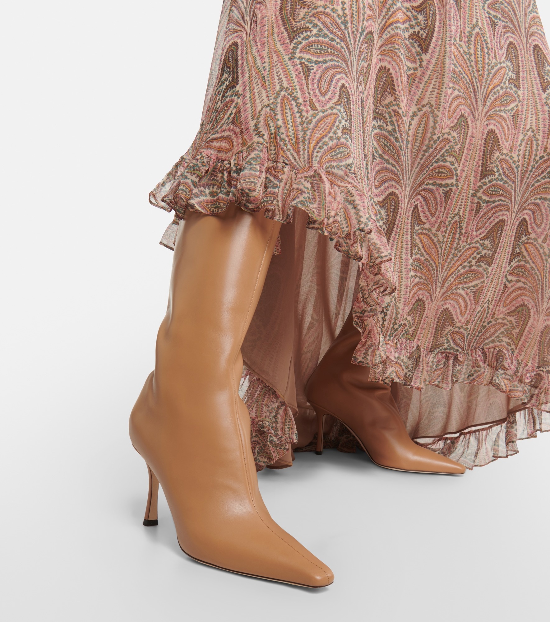 Agathe 85 leather knee-high boots - 4