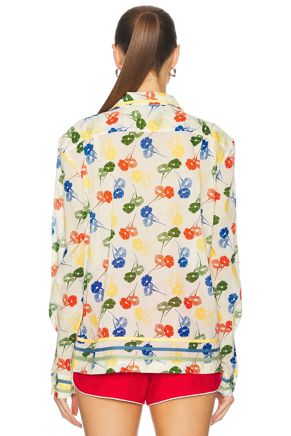 Flower Stamp Long Sleeve Top - 3