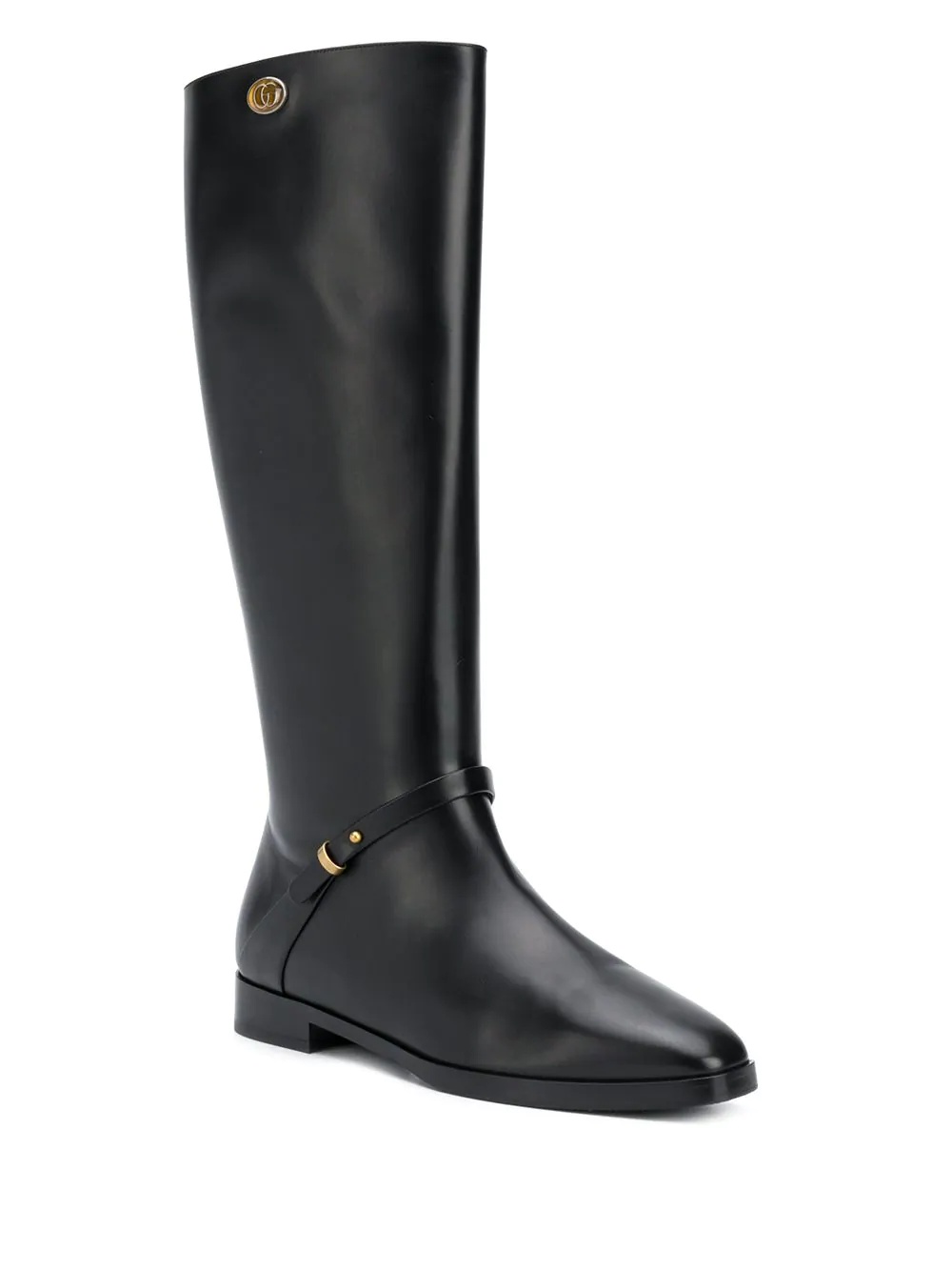 calf-length leather boots - 2