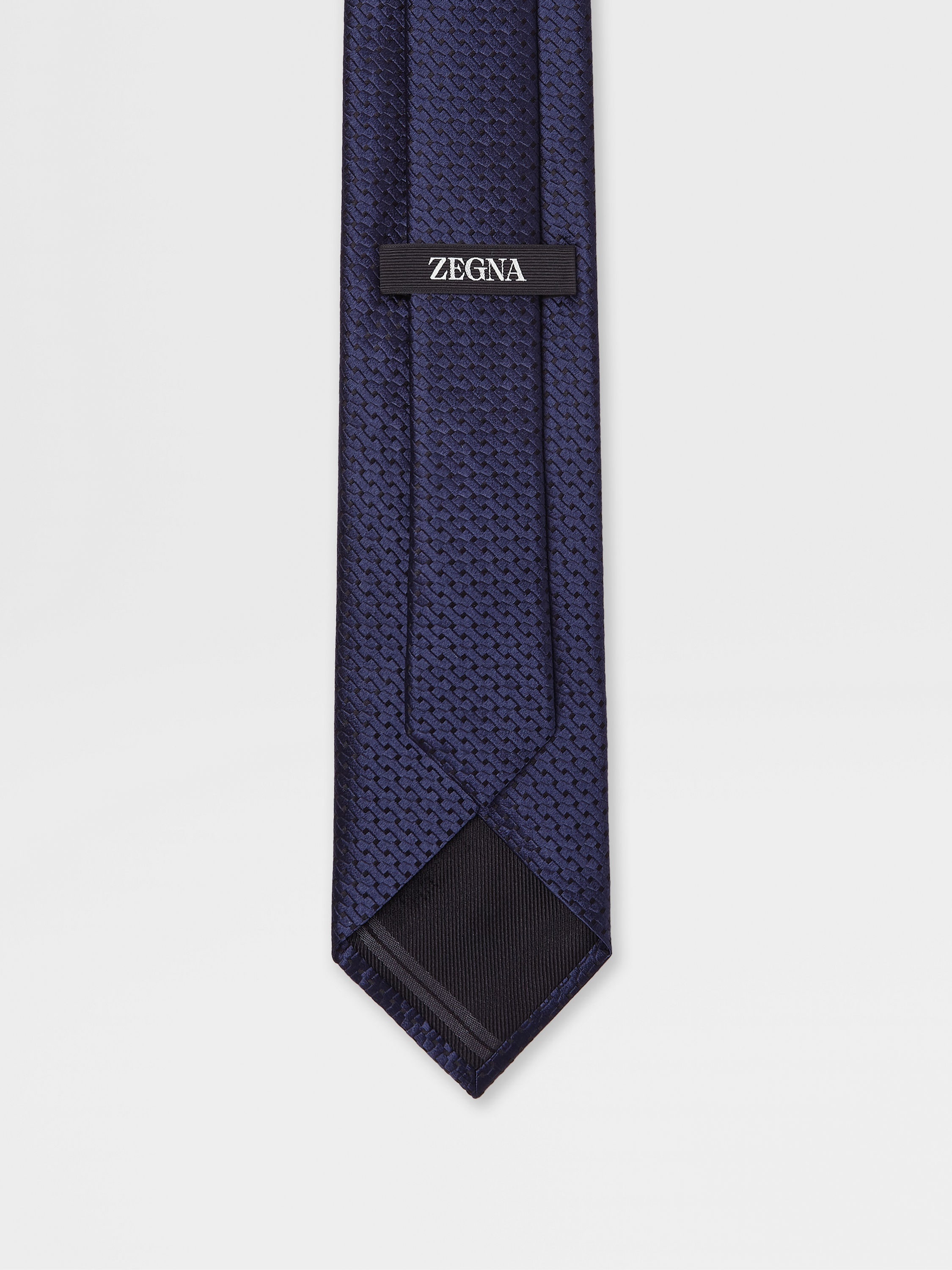DARK BLUE SILK MACROARMATURE TIE - 3