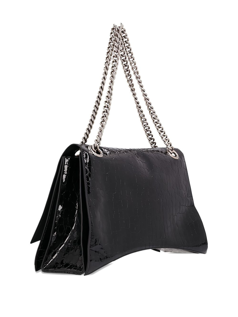 large Crush crocodile-effect shoulder bag - 2