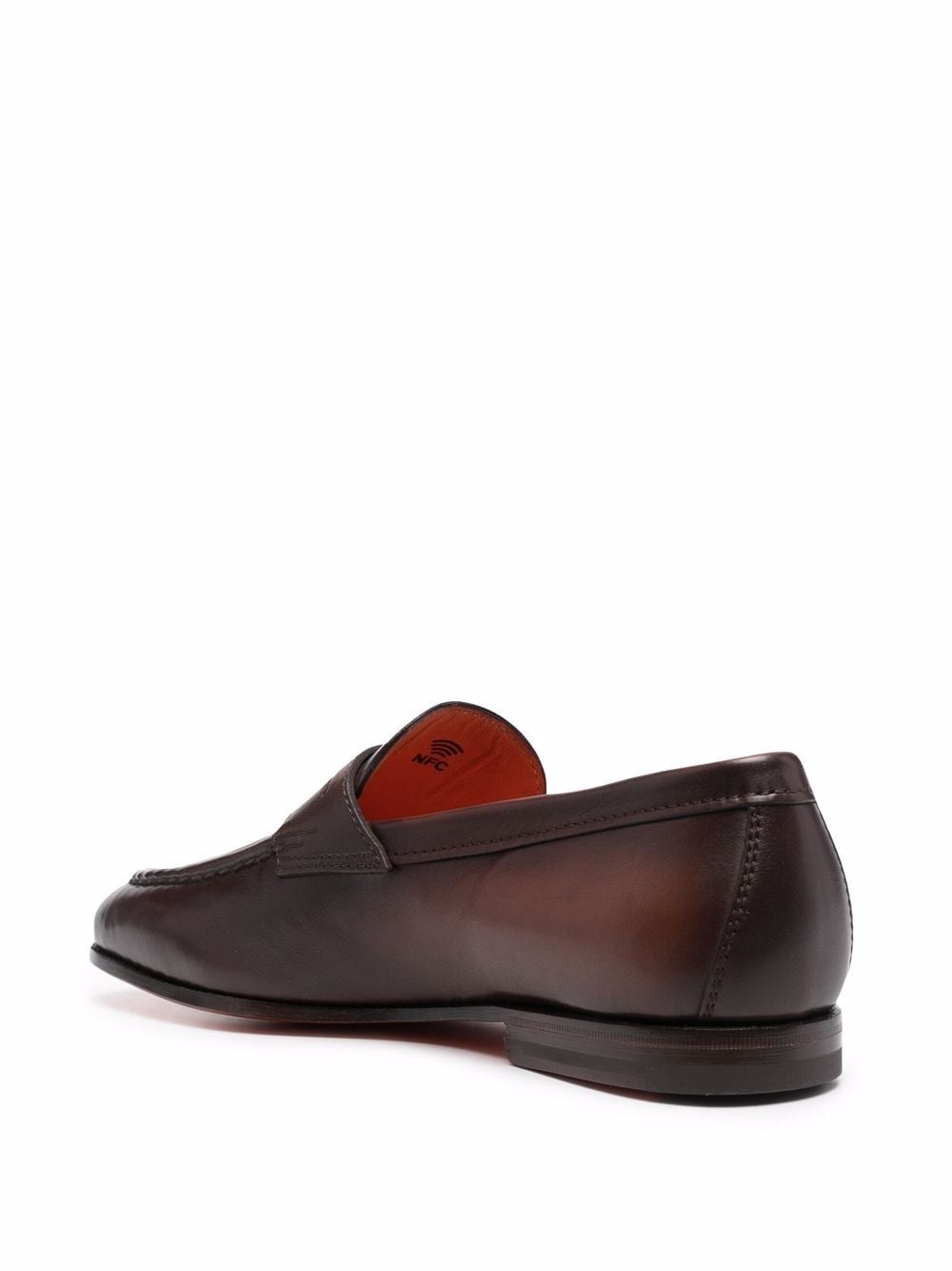 leather flat loafers - 3
