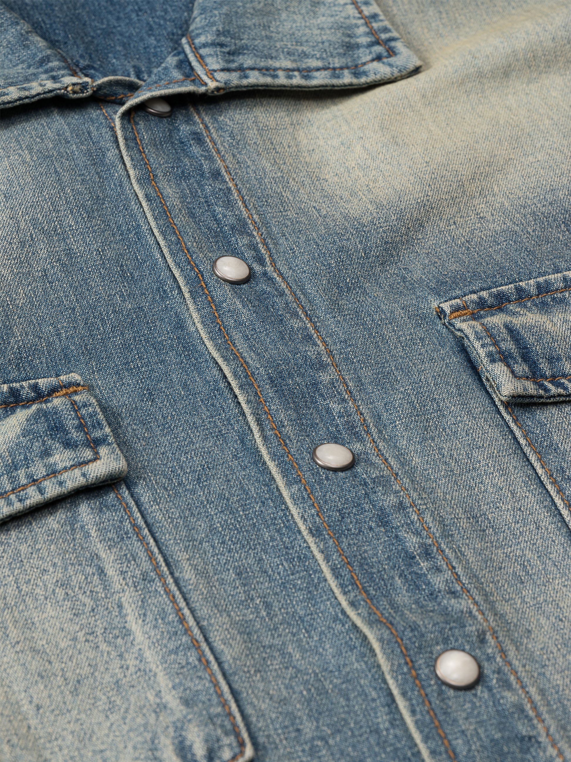 DENIM TRACK SHIRT - 4