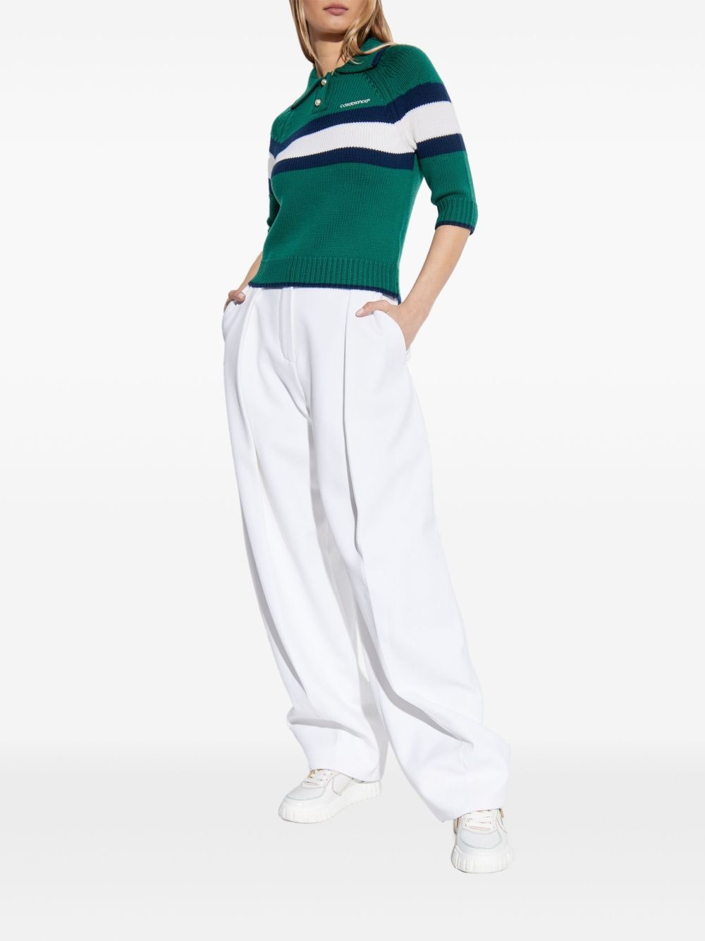 colour-block polo top - 2
