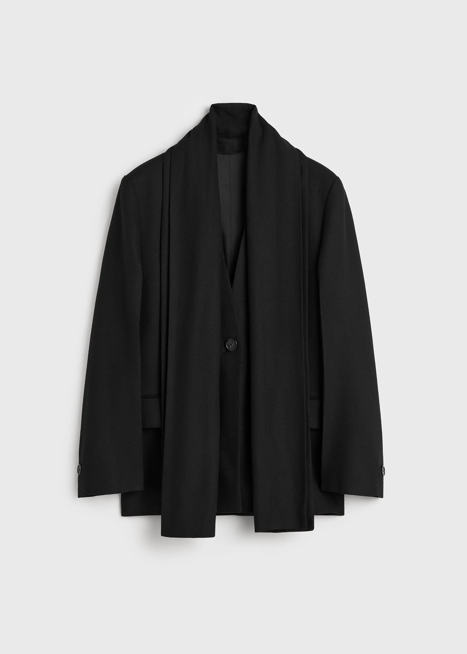 Scarf lapel blazer black - 1