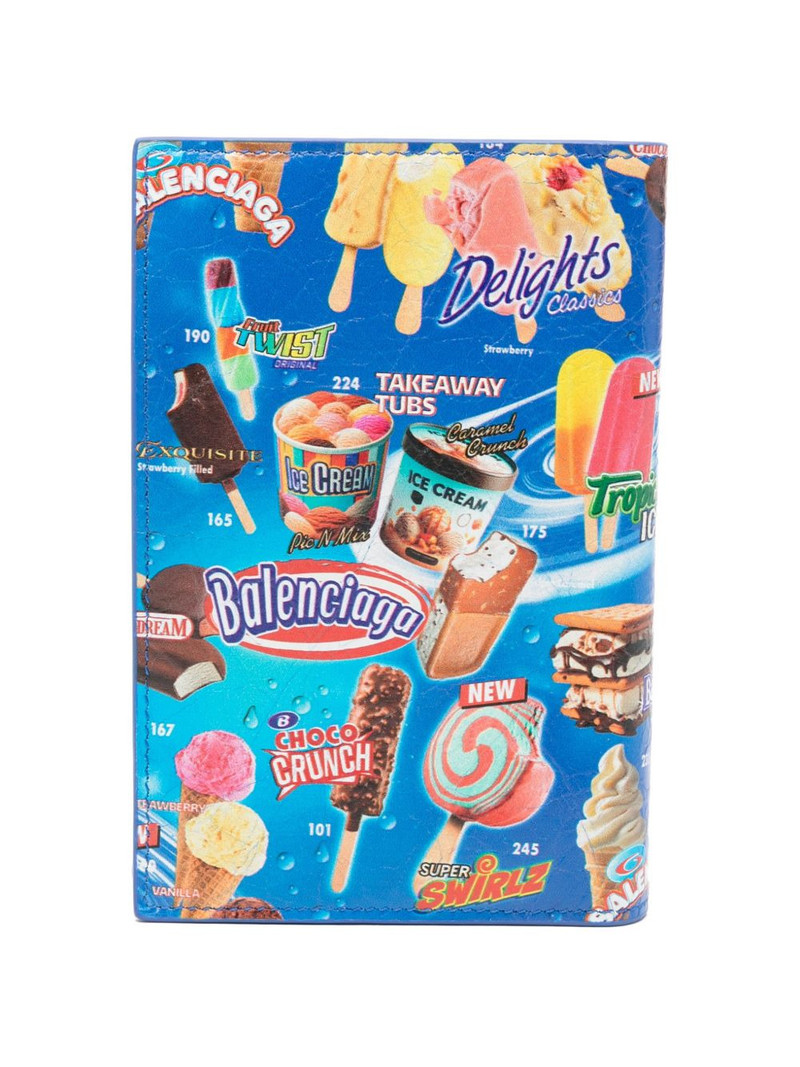 BALENCIAGA ice cream-print wallet outlook