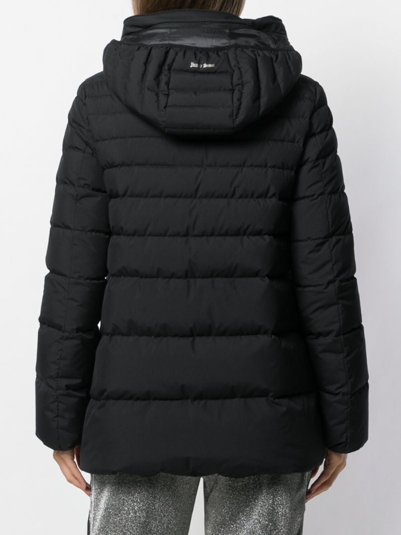 high-neck zip-up padded jacket - 8