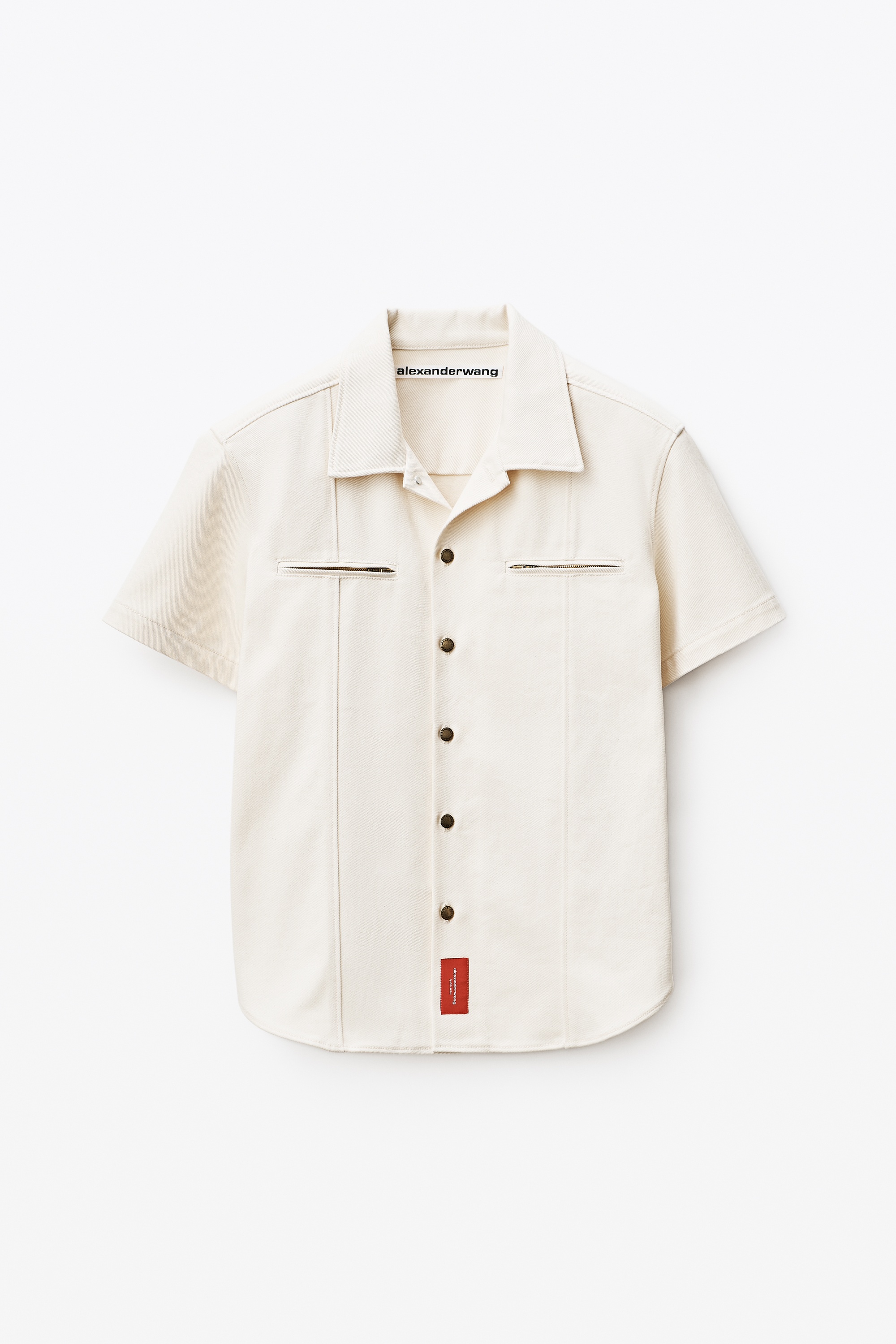 SHORT-SLEEVE WORK SHIRT IN RAW DENIM - 1