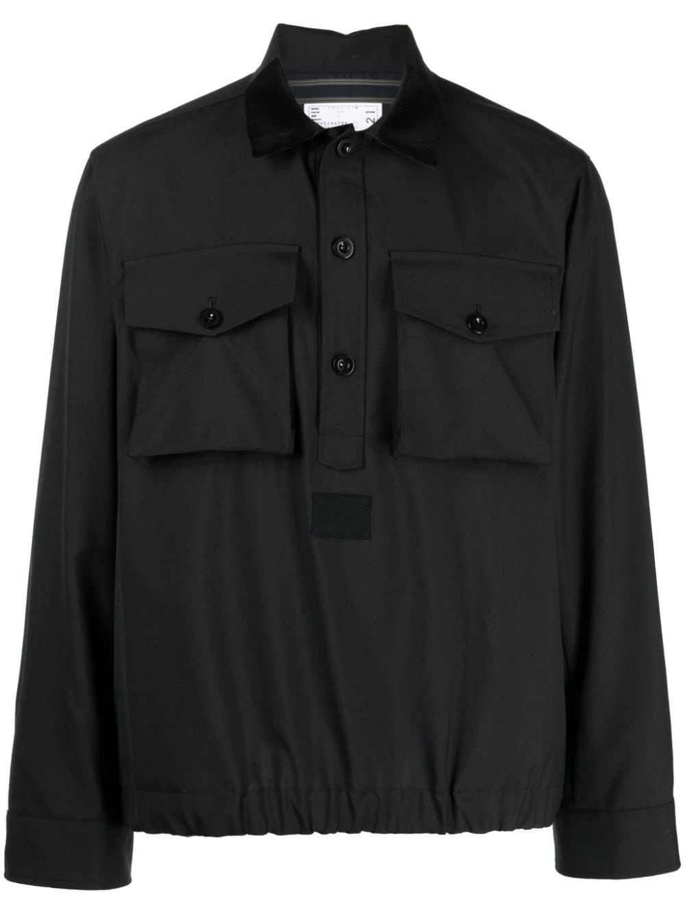 sacai short button-down shirt jacket | REVERSIBLE