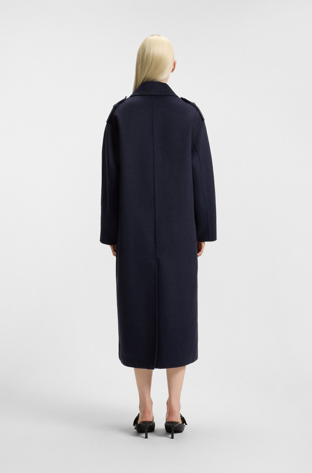 SLIM-FIT COAT WITH DOUBLE-BREASTED CLOSURE - 4