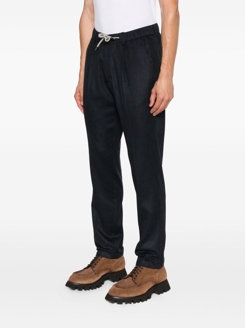 pleated drawstring trousers - 3