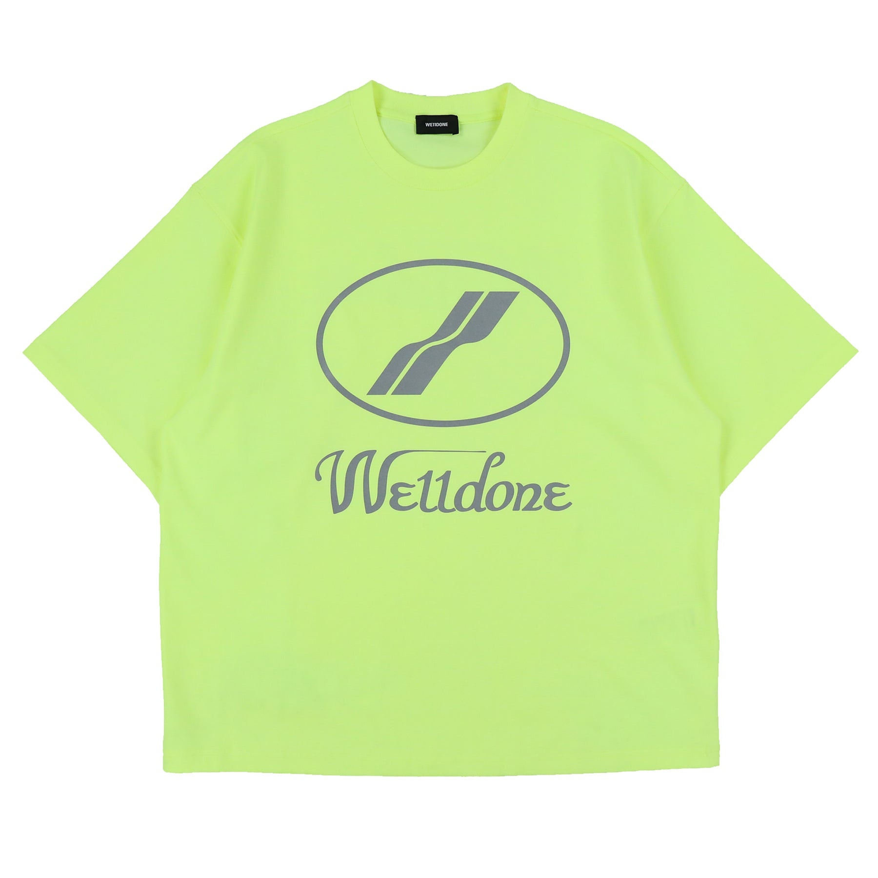 WE11DONE LOGO T-SHIRT / NEON YEL - 1