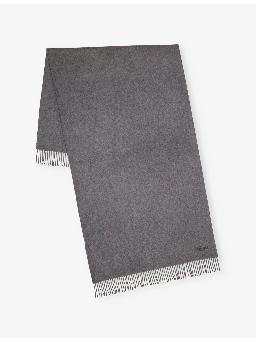 Solid logo-embroidered merino-wool scarf - 1