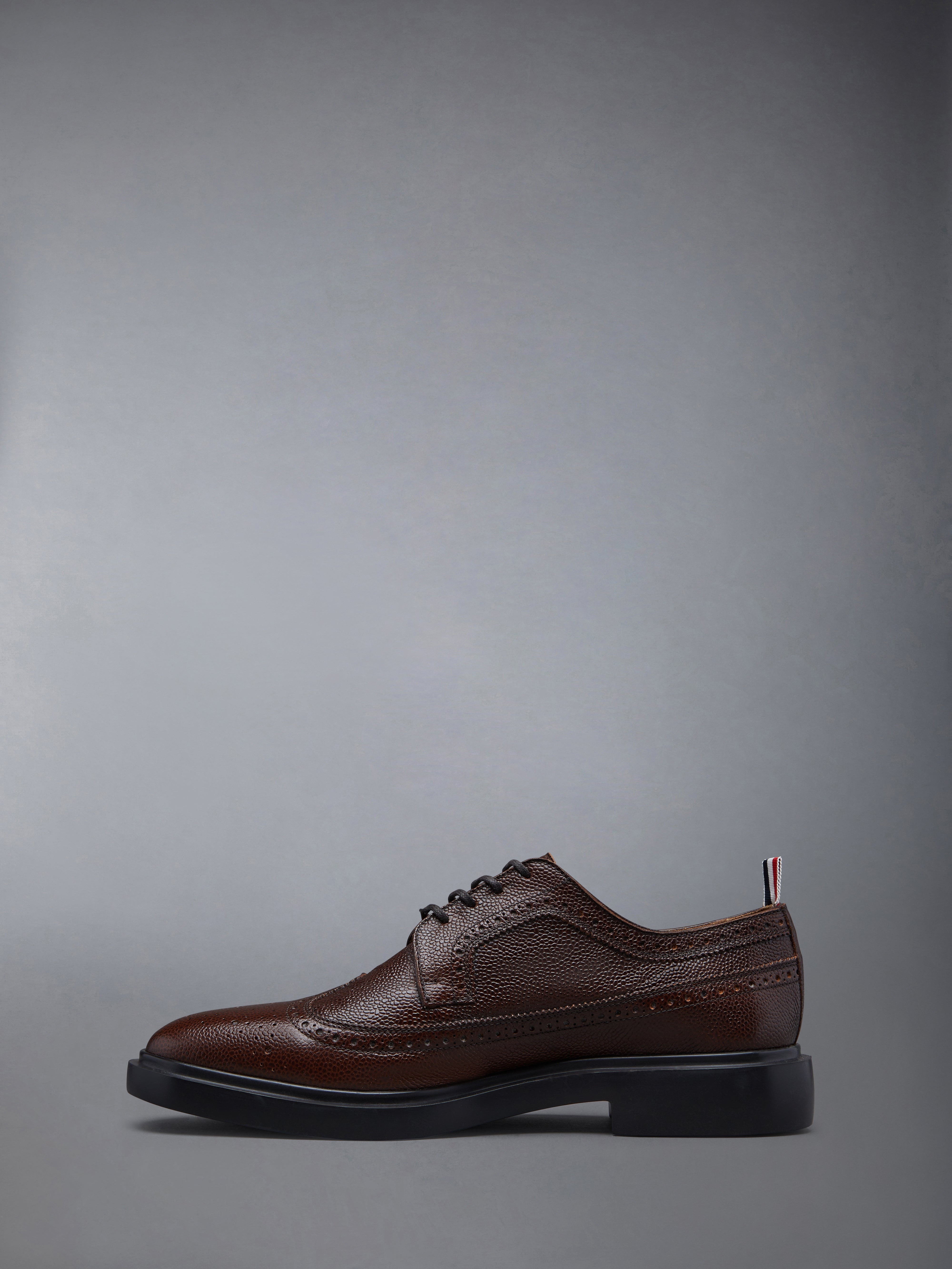PEBBLE GRAIN LIGHTWEIGHT RUBBER SOLE LONGWING BROGUES - 3