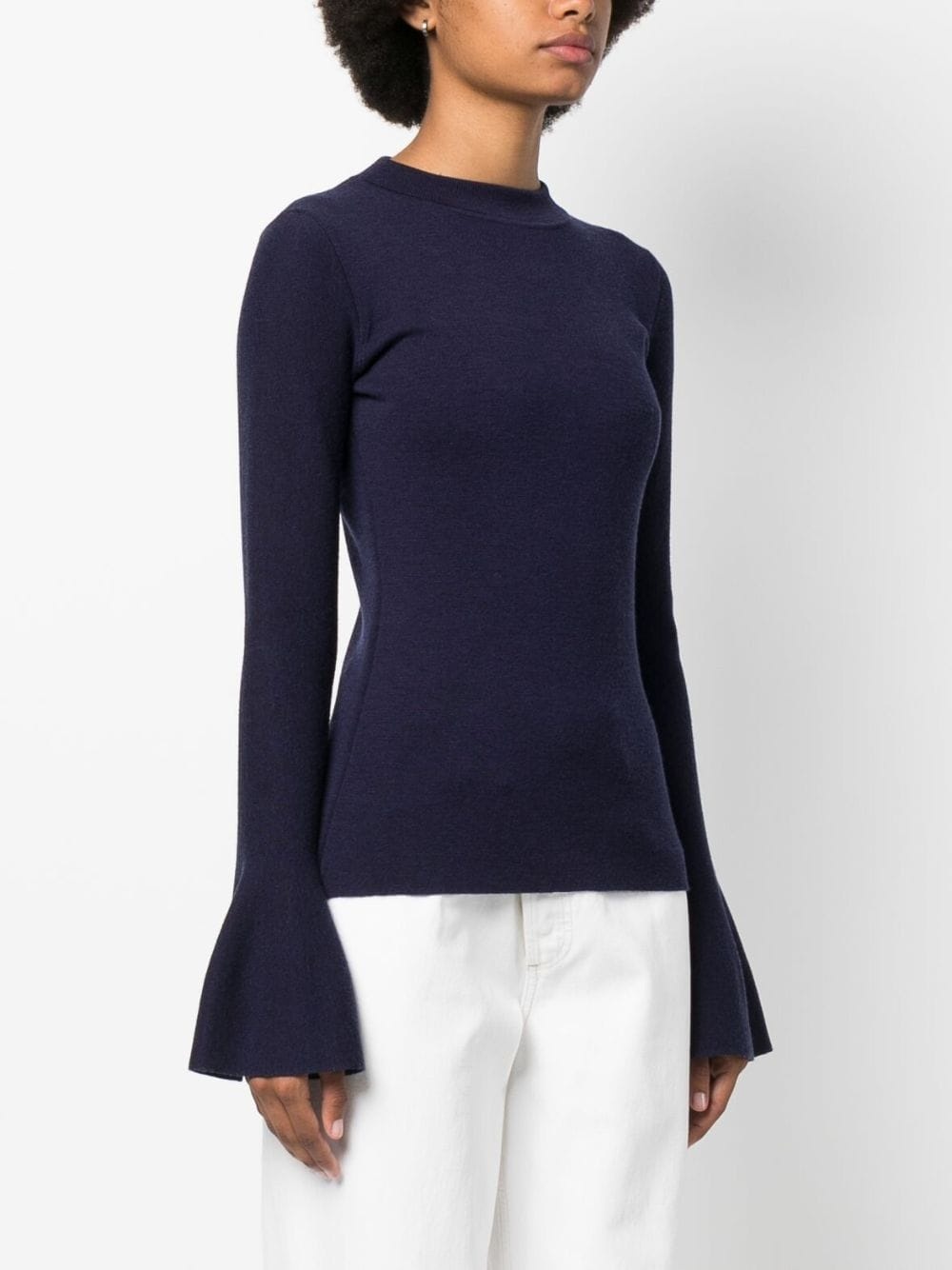 Joan flared-cuff knitted jumper - 3