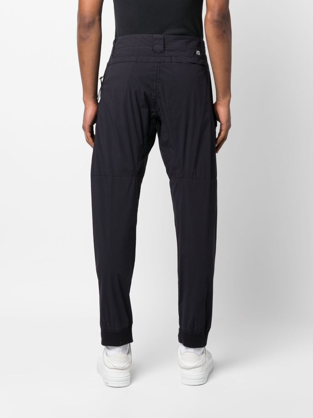 logo-patch tapered trousers - 4