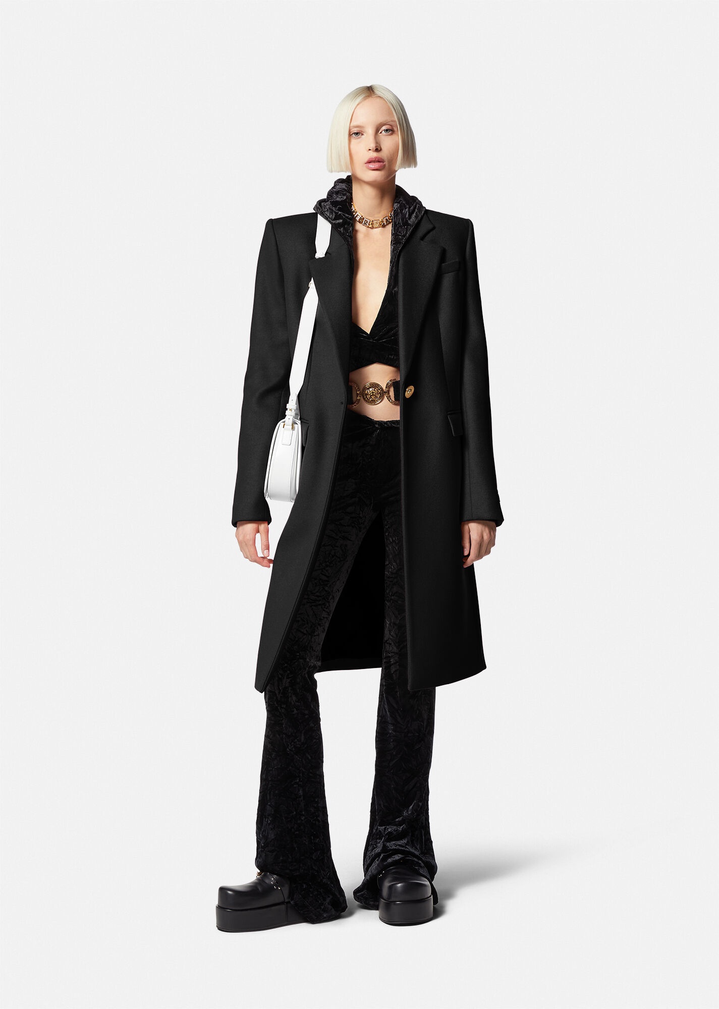 Medusa Long Wool Coat - 2