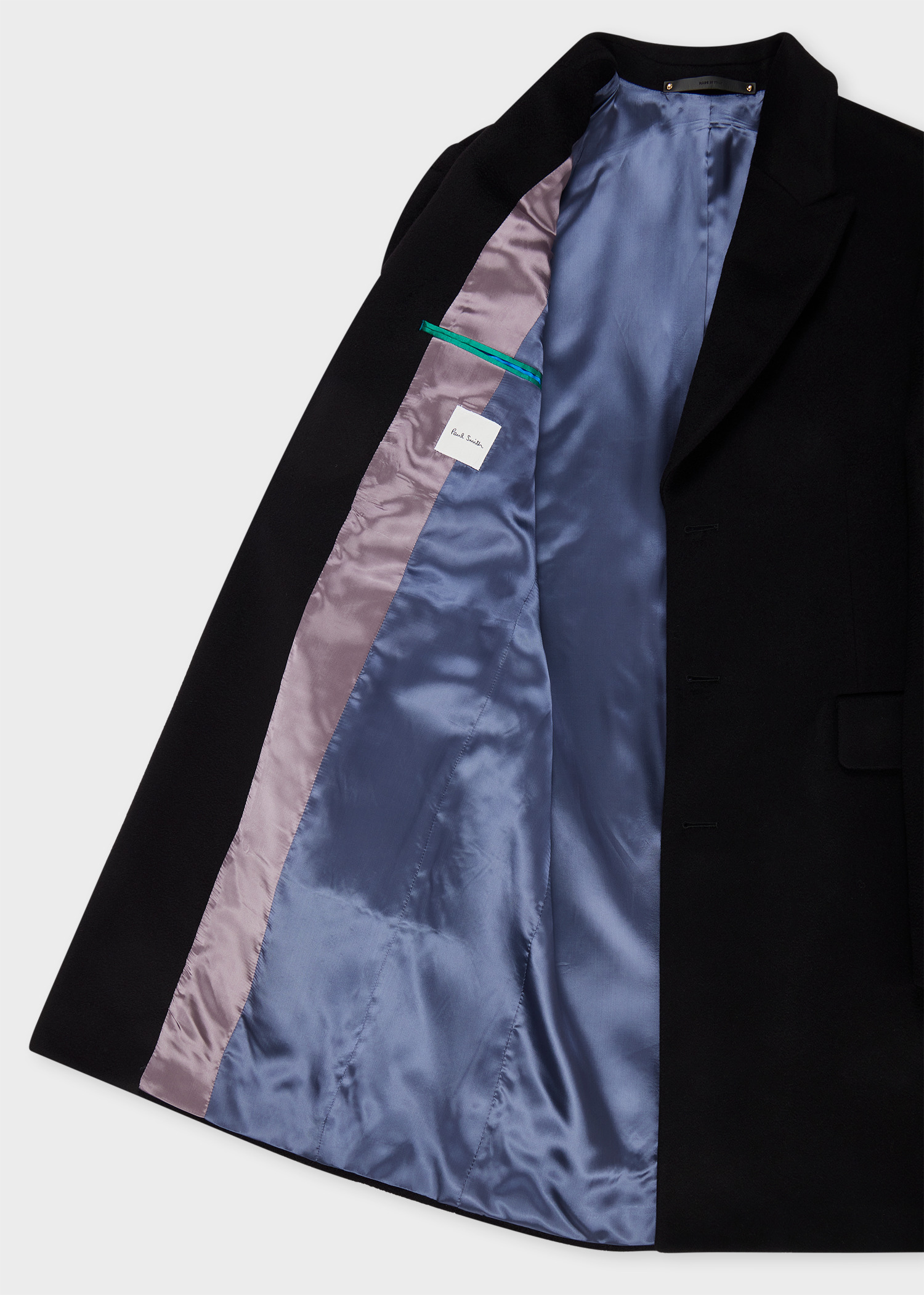 Black Cashmere Epsom Coat - 4