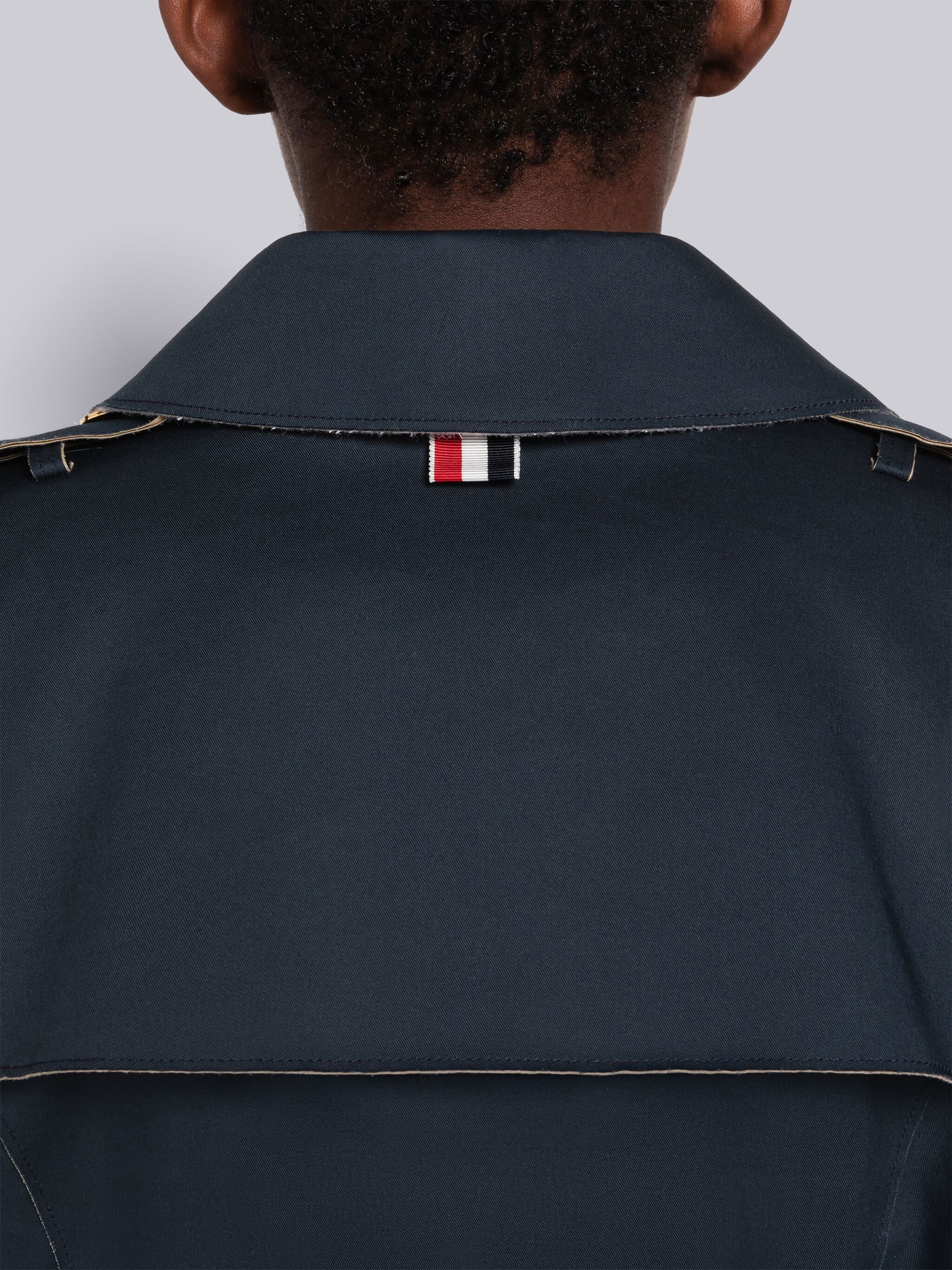 Raw Edge Mackintosh Armband High Armhole Trench Coat - 5