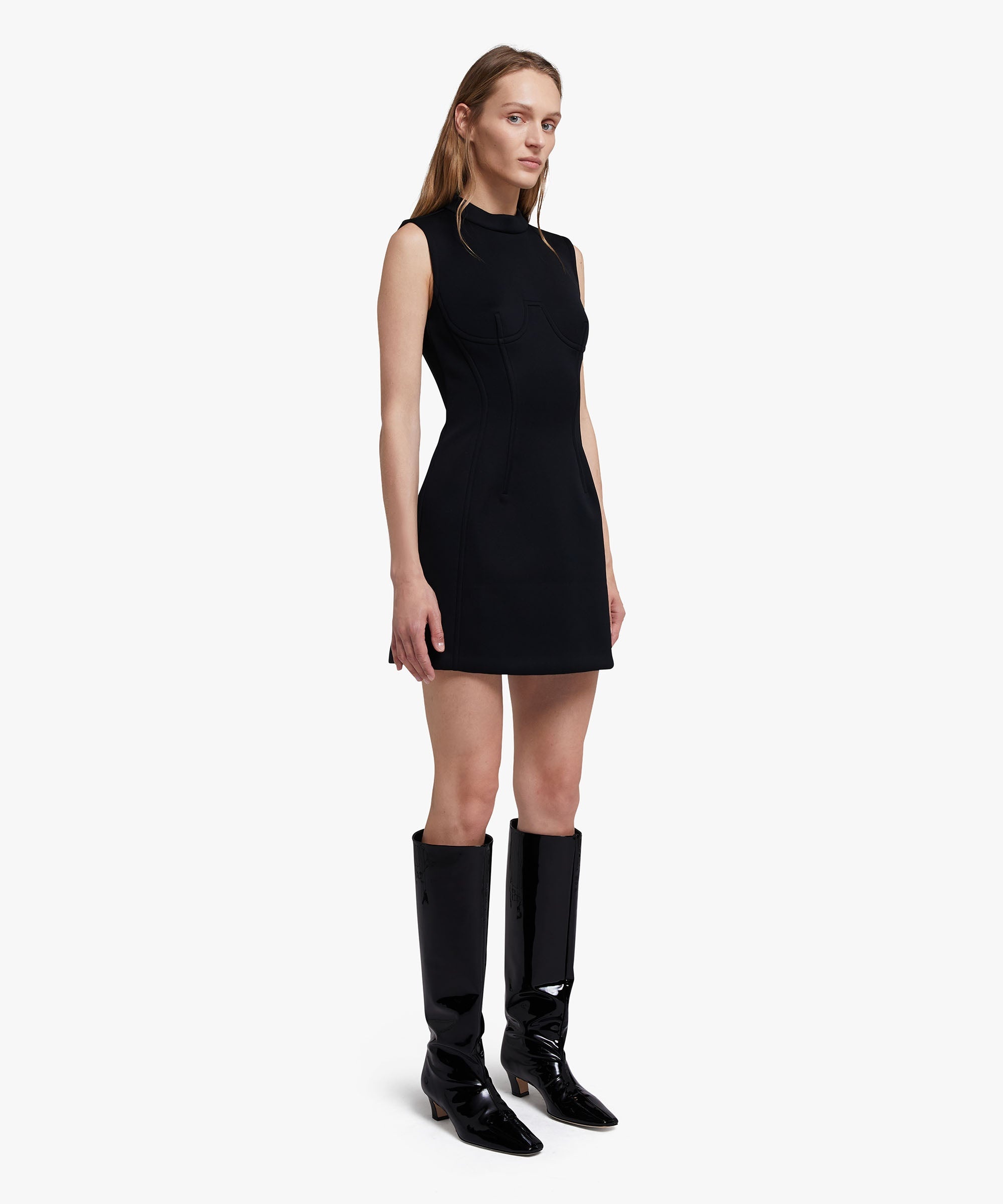 Mini dress in "Techno Scuba" - 4
