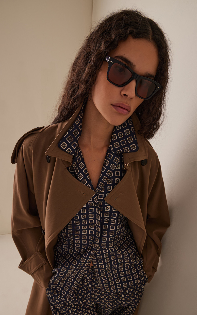 Oliver Peoples Oliver Square-Frame Acetate Sunglasses navy outlook