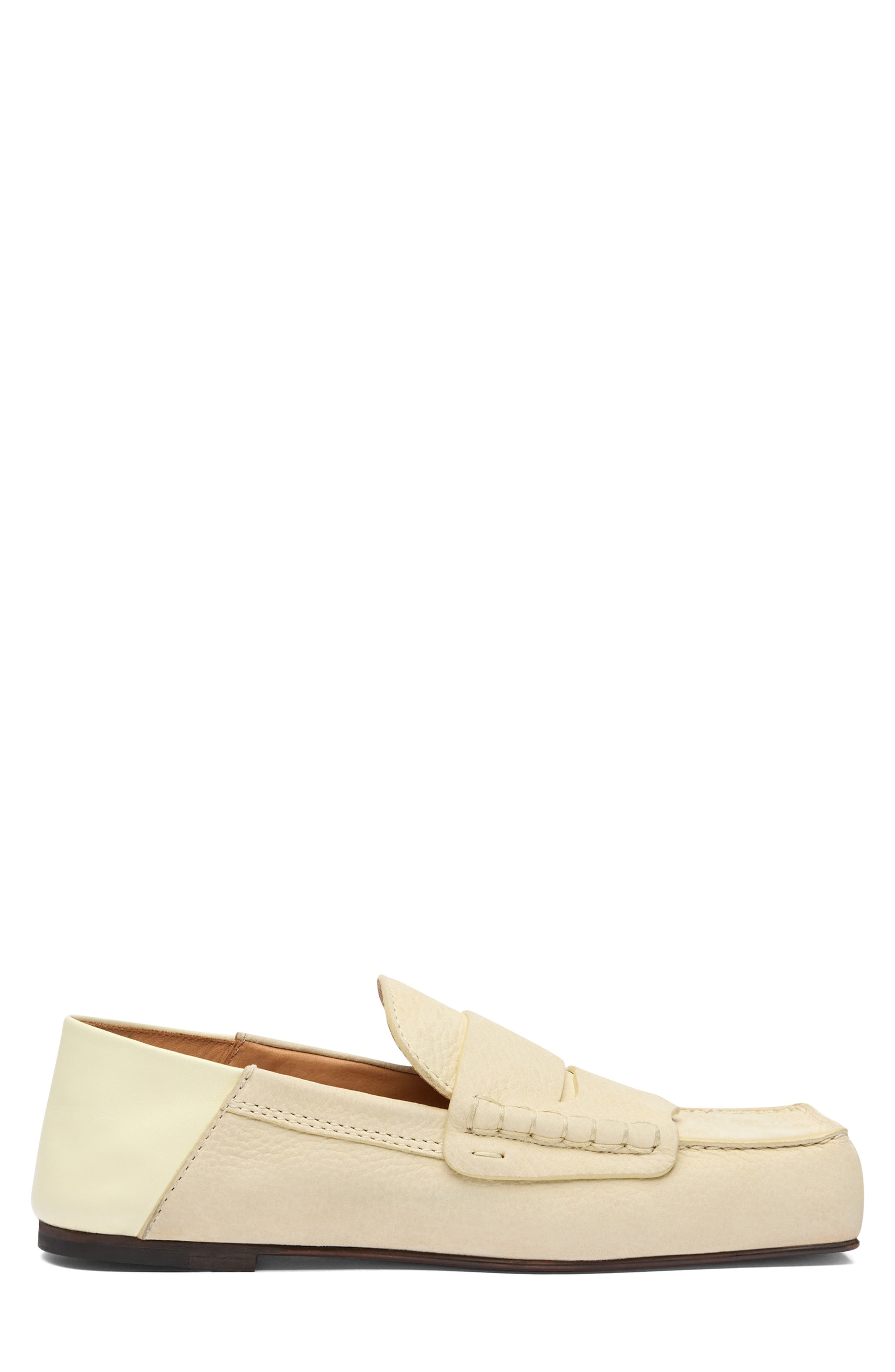 Jacquemus Les Mocassins Carré Penny Loafer in Pale Yellow 205 at Nordstrom - 3