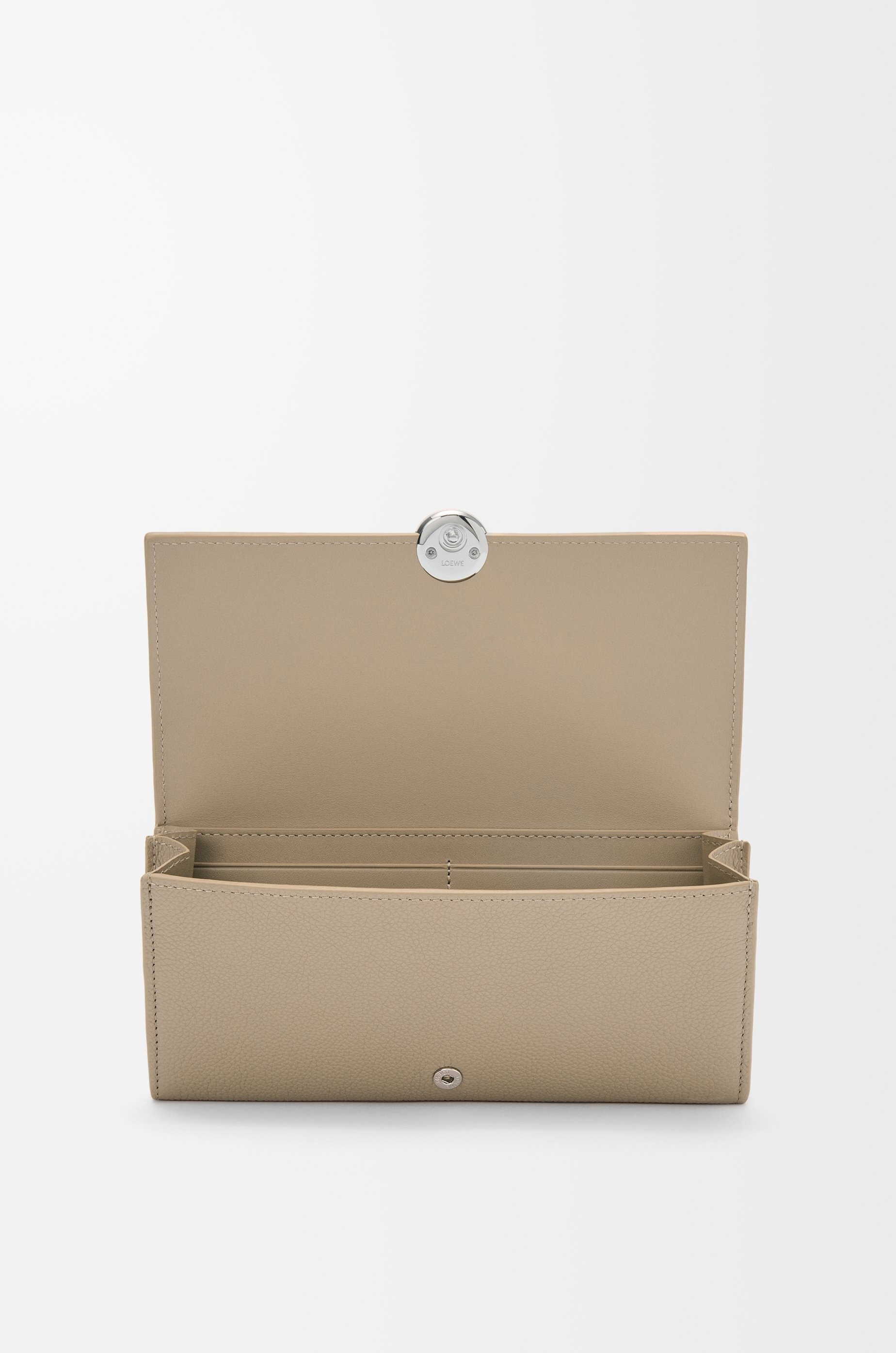 Pebble continental wallet in mini grain calfskin - 2