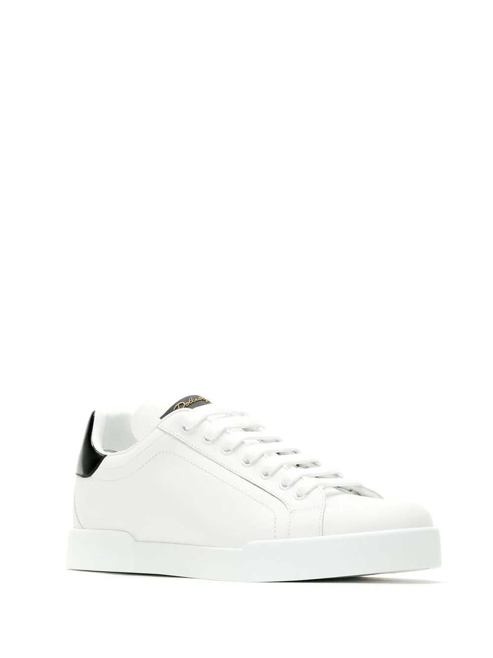 contrasting heel counter lace-up sneakers - 2