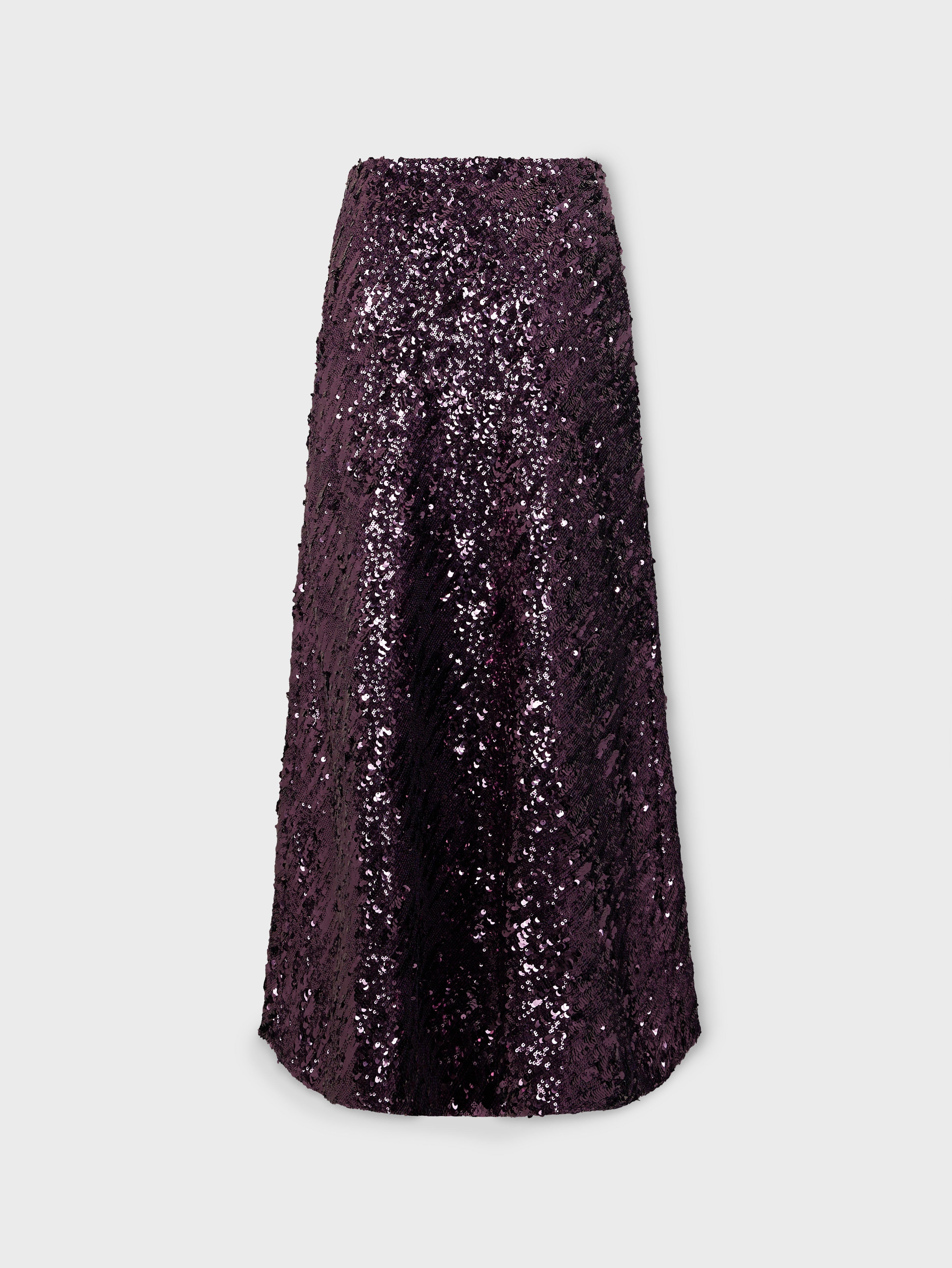 MIDI SKIRT IN JERSEY WITH SEQUIN DETAILS - 7