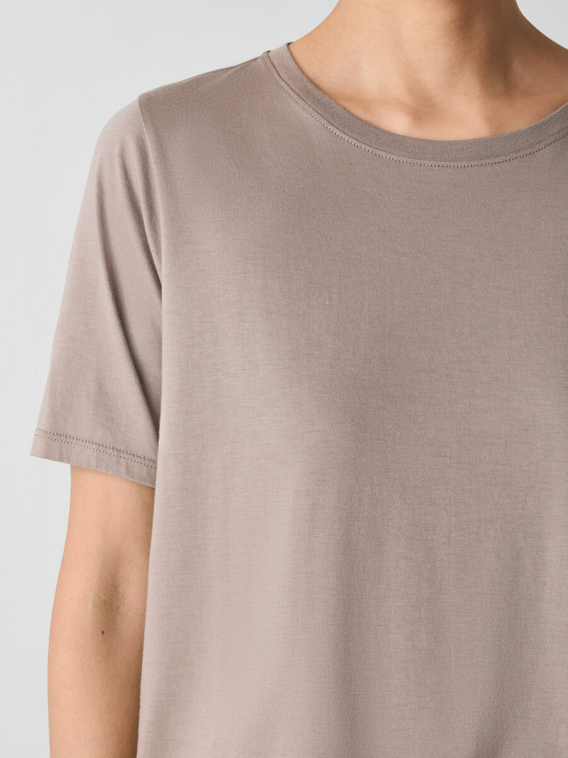 Organic Pima Cotton Jersey Round Neck Tee 5