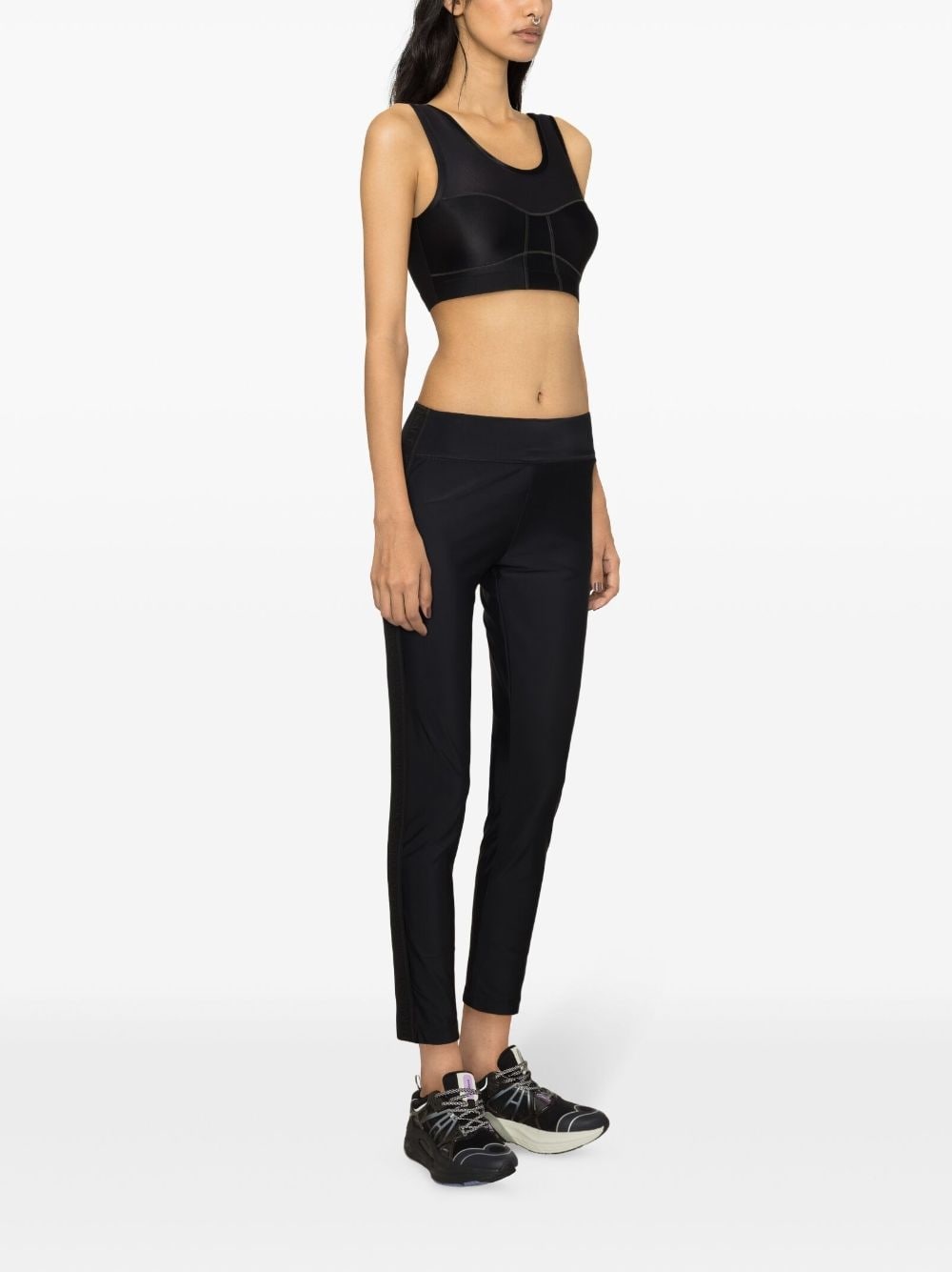 logo-jacquard leggings - 3