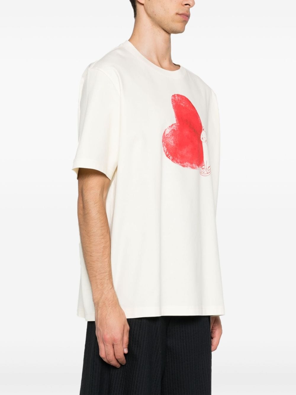 heart-print T-shirt - 3
