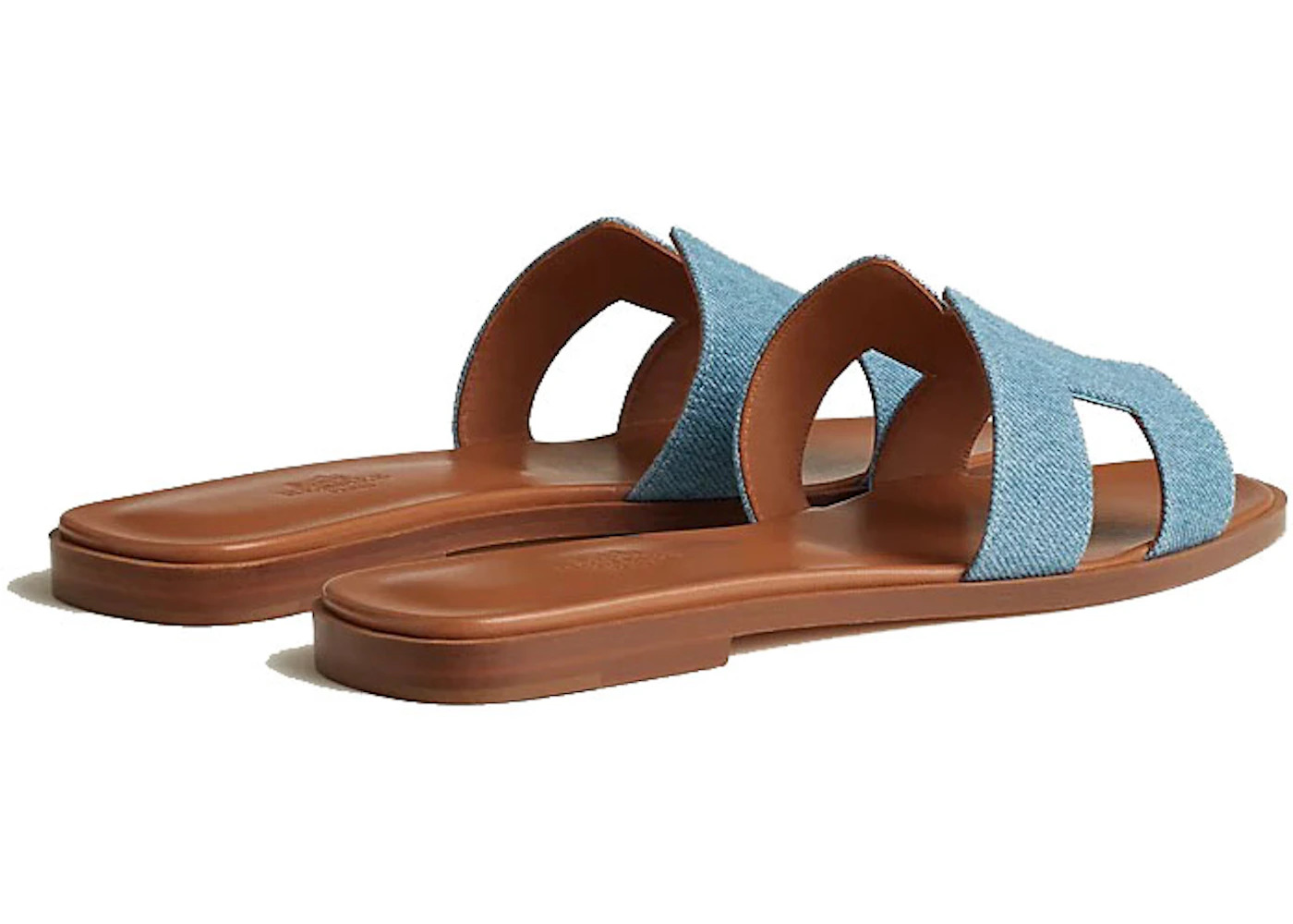 Hermes Oran Sandal Bleu Clair Denim - 3