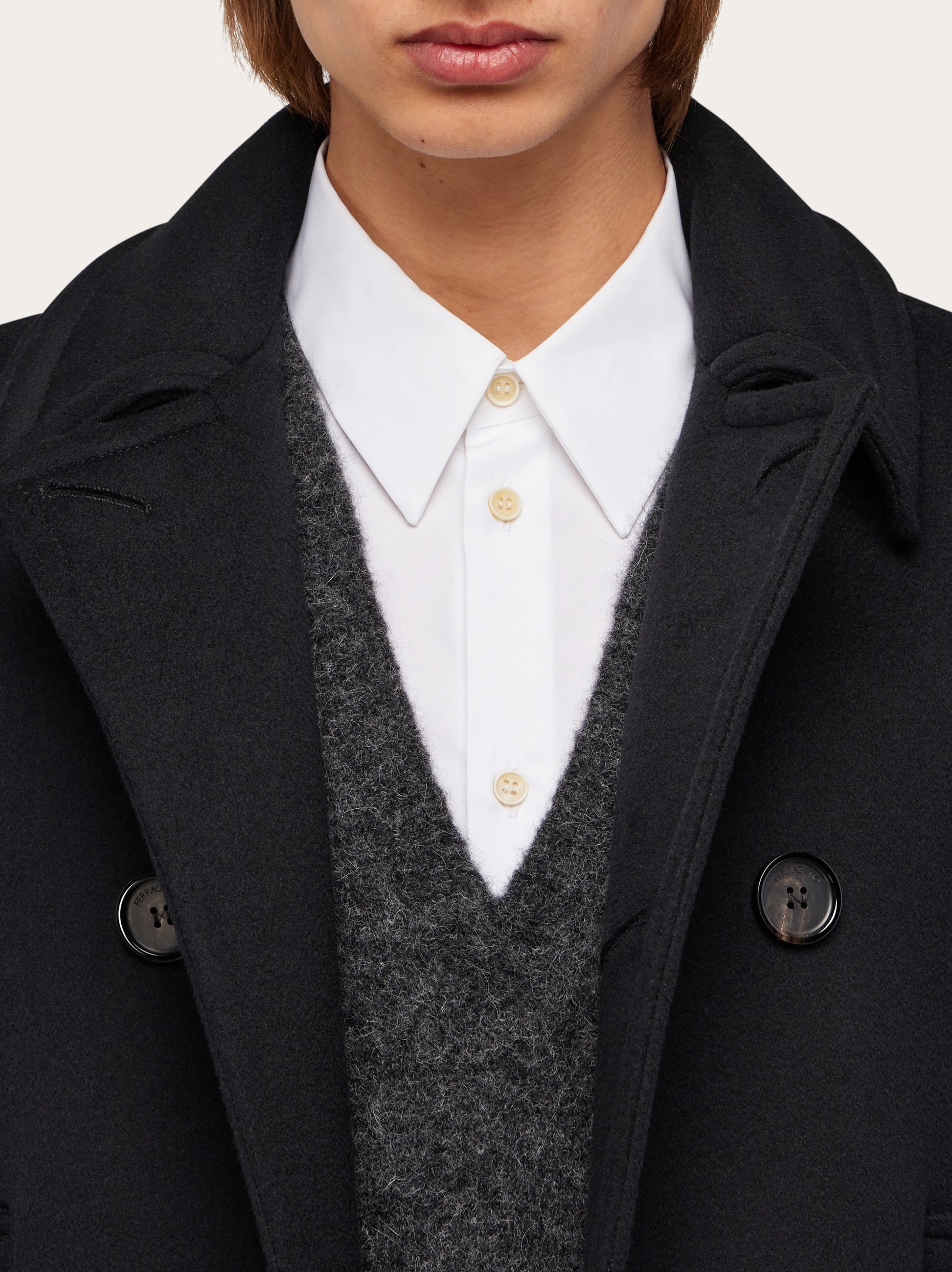 Wool and cashmere peacoat - 6