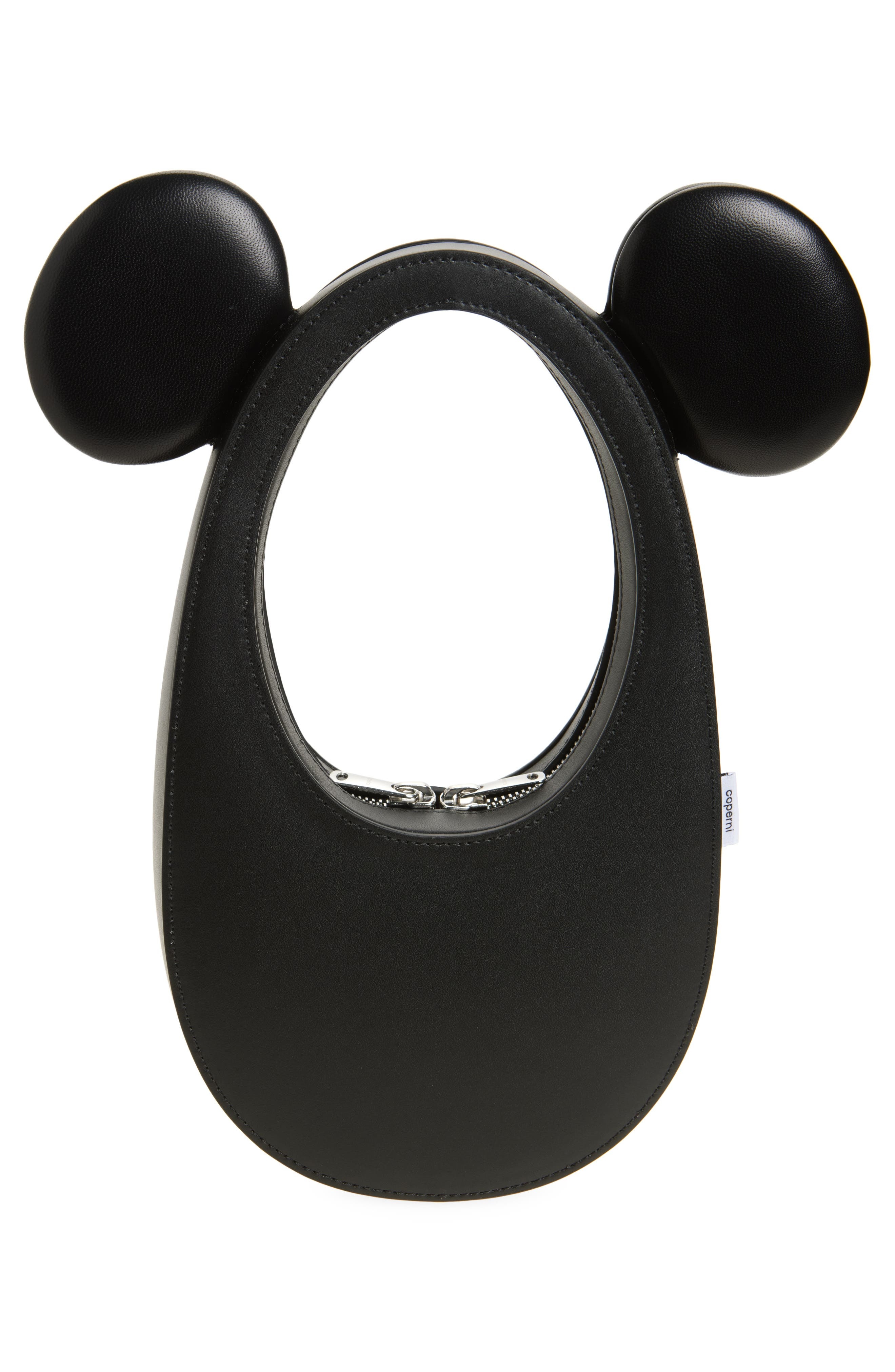 Coperni x Disney Mickey Mini Swipe Leather Top Handle Bag in Black at Nordstrom - 3