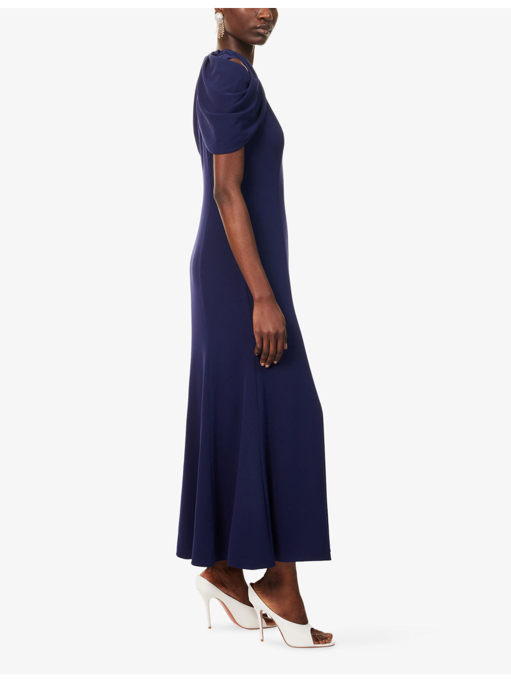 Cape Sleeveless Woven Maxi Dress - 3