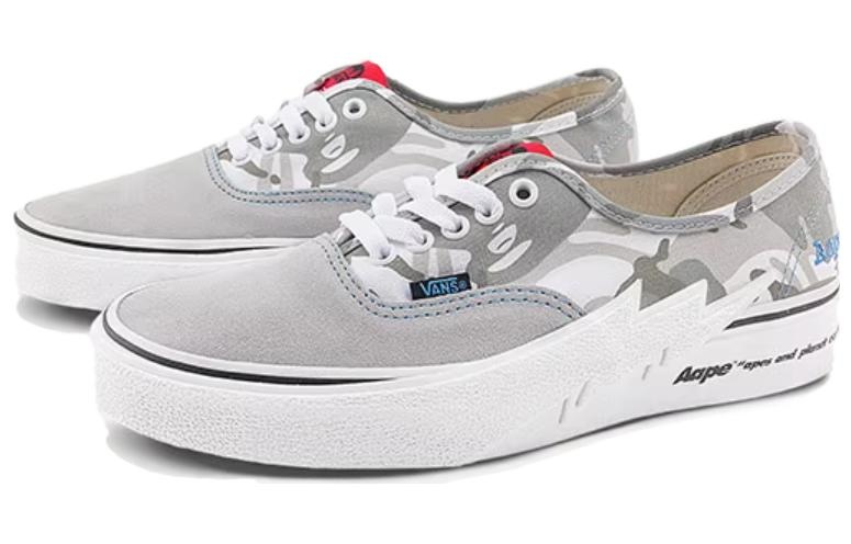 ★関税込★VANS★AAPE X VANS AUTHENTIC BOLT GREY★スニーカー AAPE × Vans 『Authentic Bolt & Sk8-Hi Bolt』が国内9月8日に