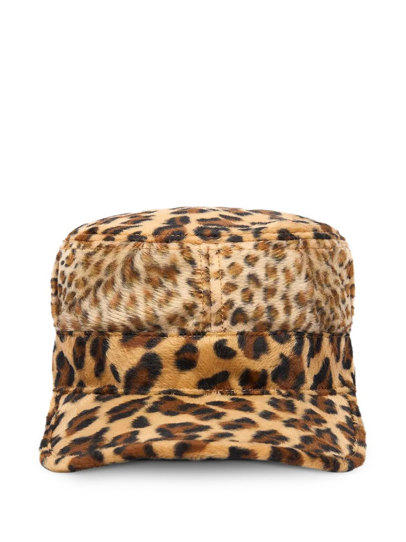 faux-fur giraffe-print cap 1