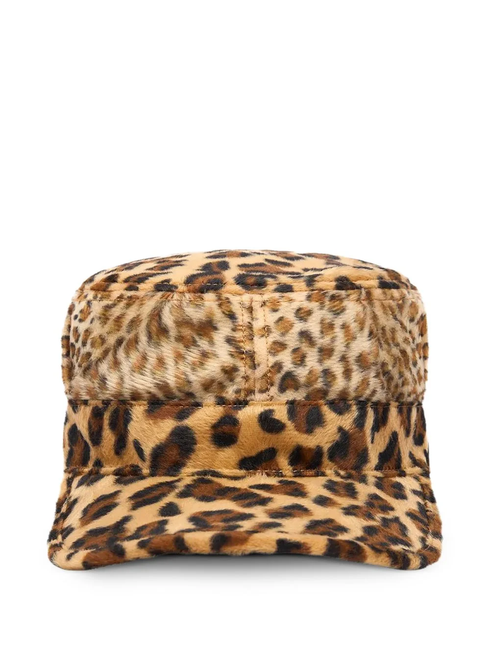 faux-fur giraffe-print cap - 1
