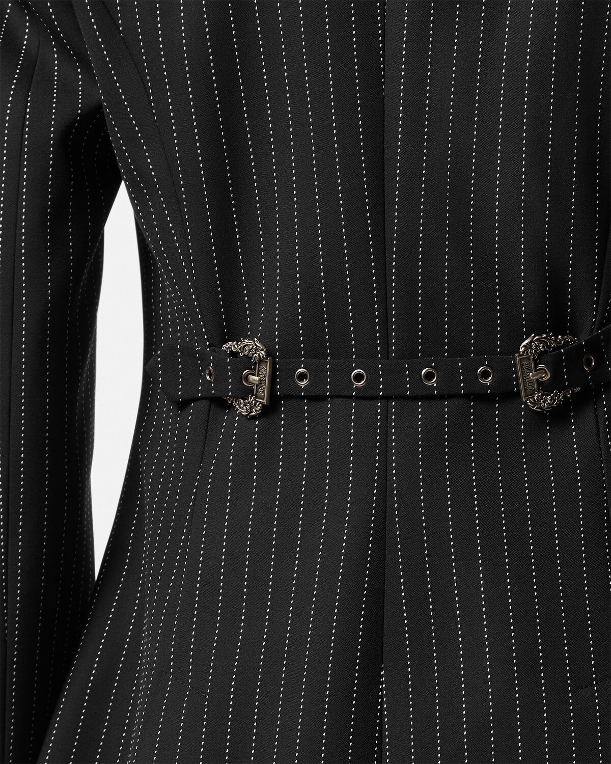 Pinstripe Baroque Buckle Blazer - 3