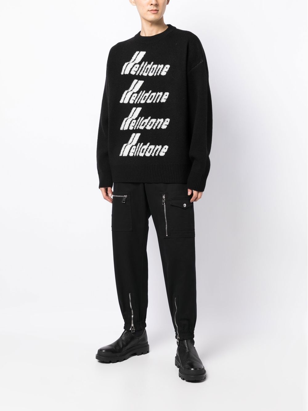 logo-embroidered jumper - 3