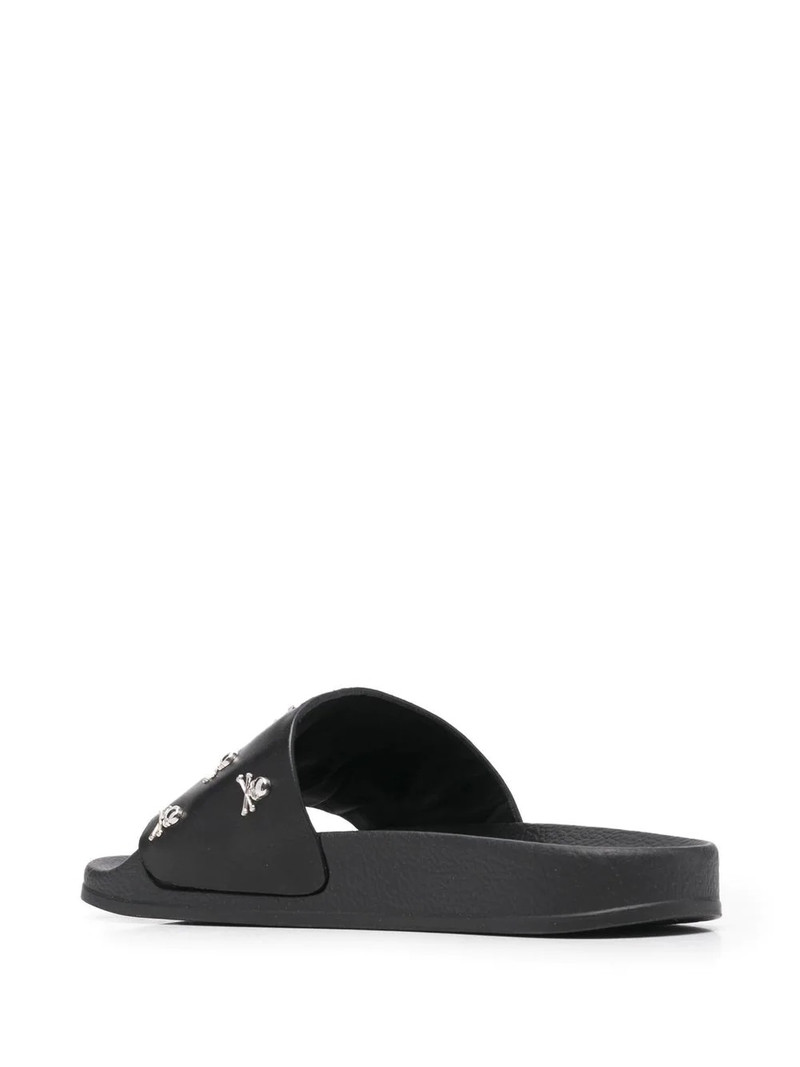 Crystal Skull leather slides 3