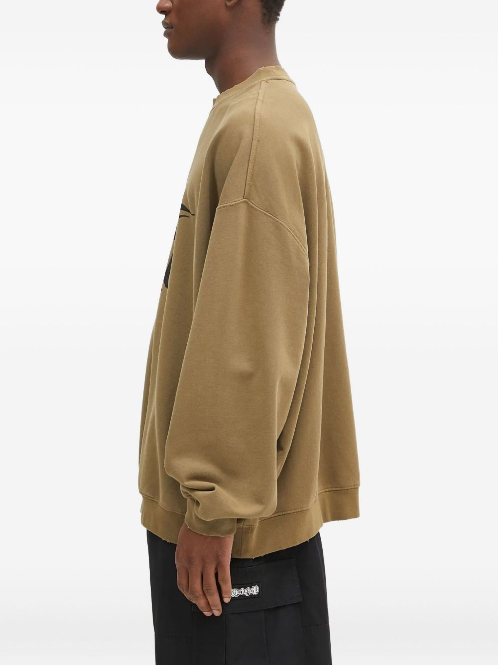 flame-print long-sleeves sweatshirt - 3