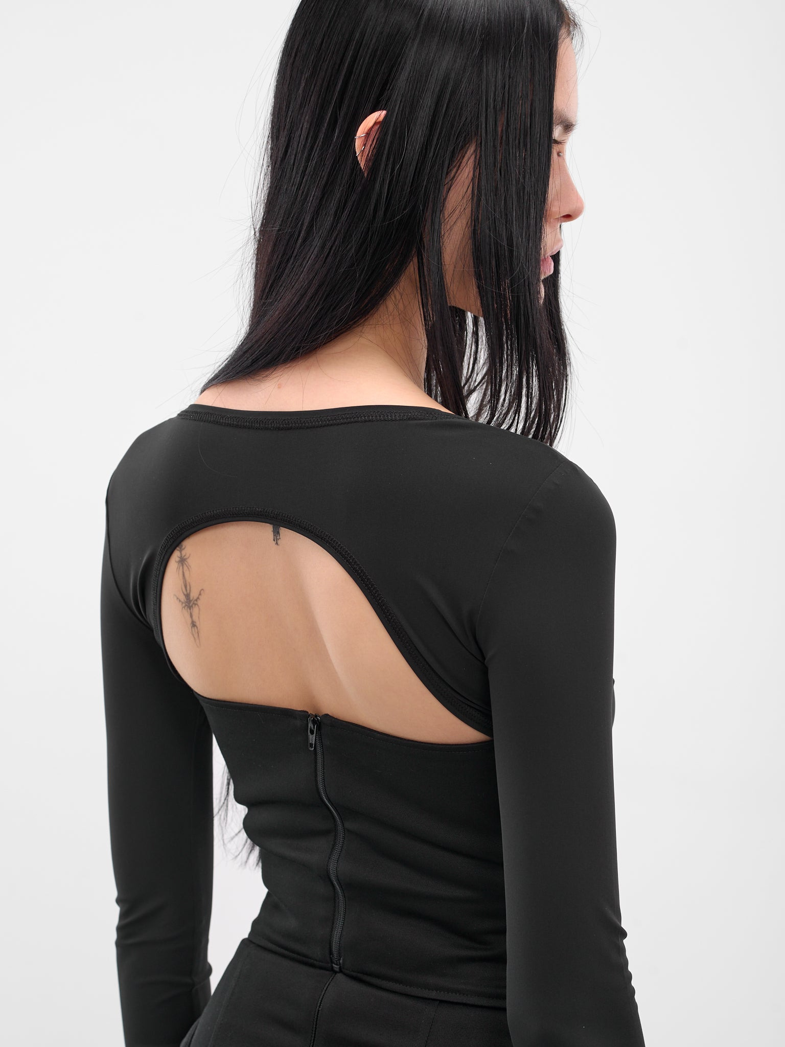 Black Scyhte Structured Bustier Top - 5