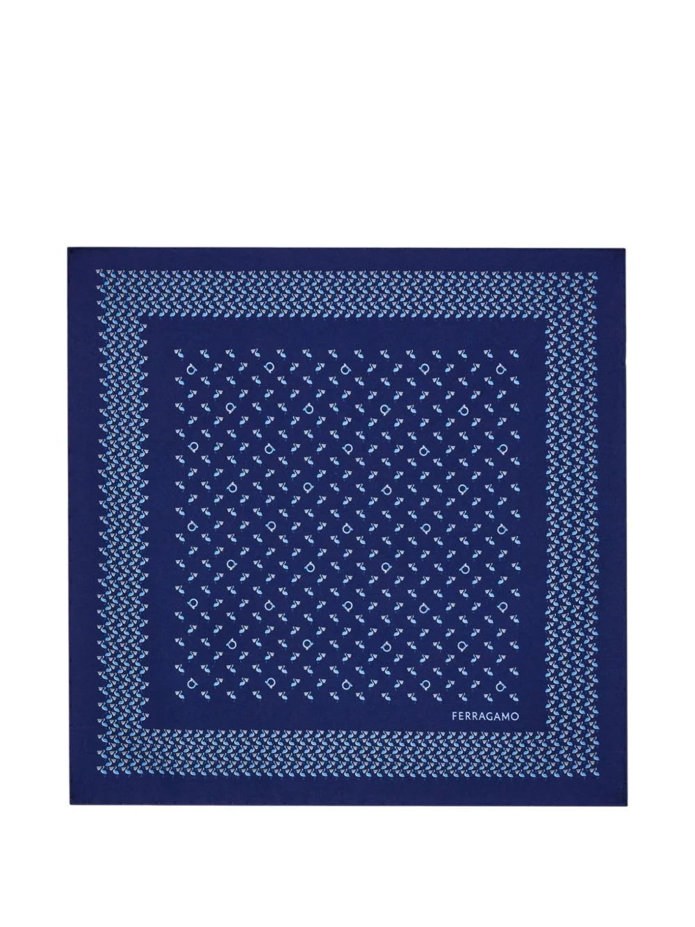 pelican print silk pocket square - 1