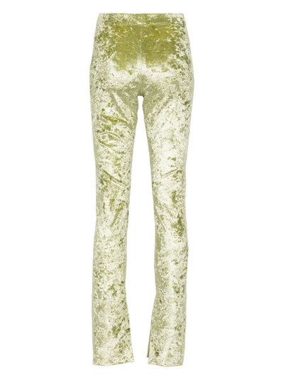 Nanushka crushed velvet trousers outlook