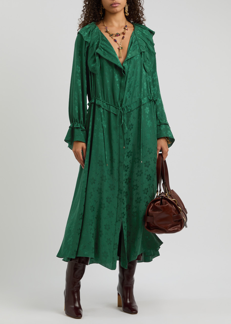 Chloe Floral-jacquard Silk Midi Dress - 4