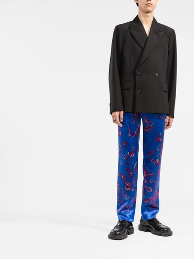 SAINT LAURENT paisley-print tailored trousers outlook