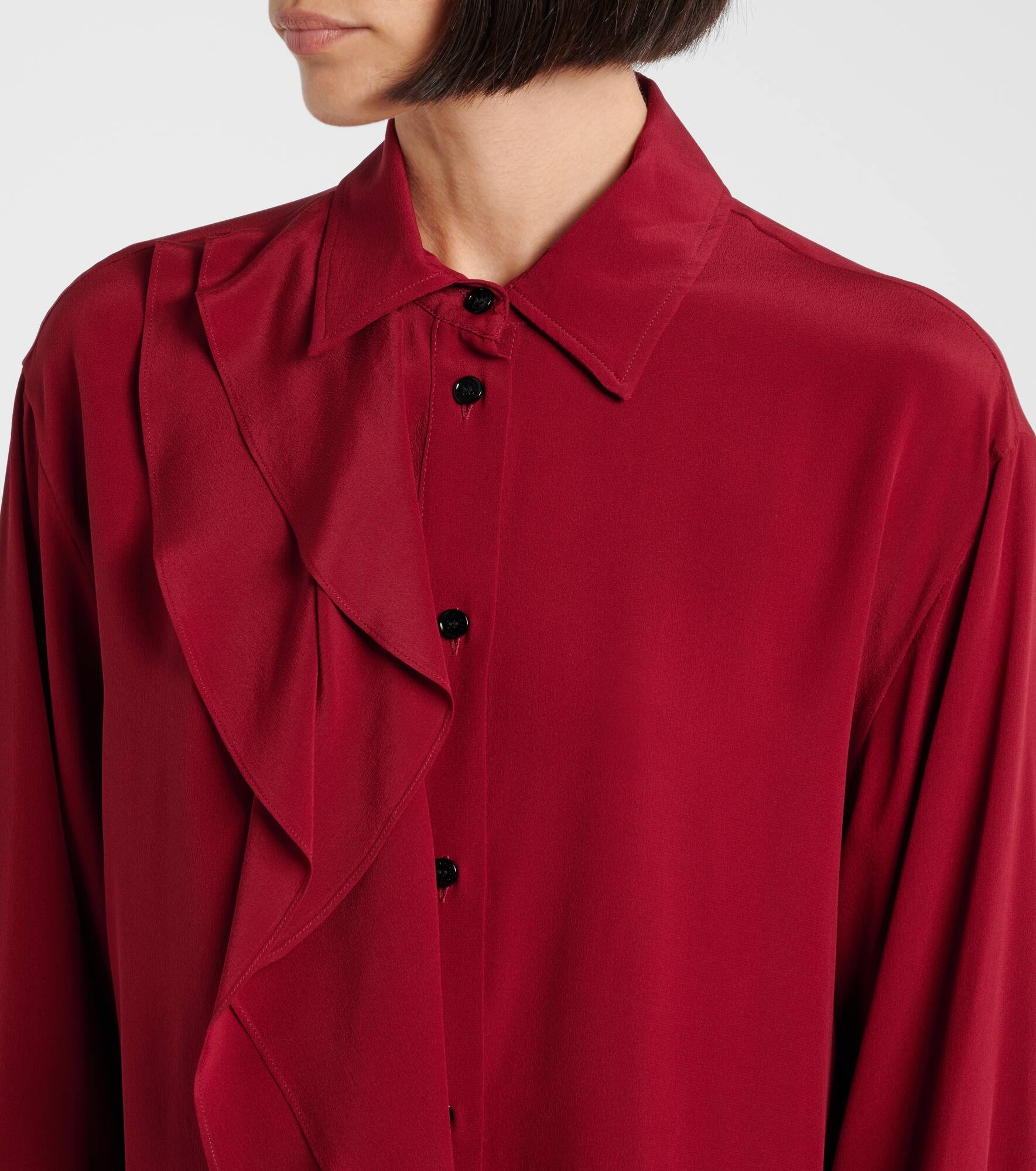 Ruffled silk blouse - 5
