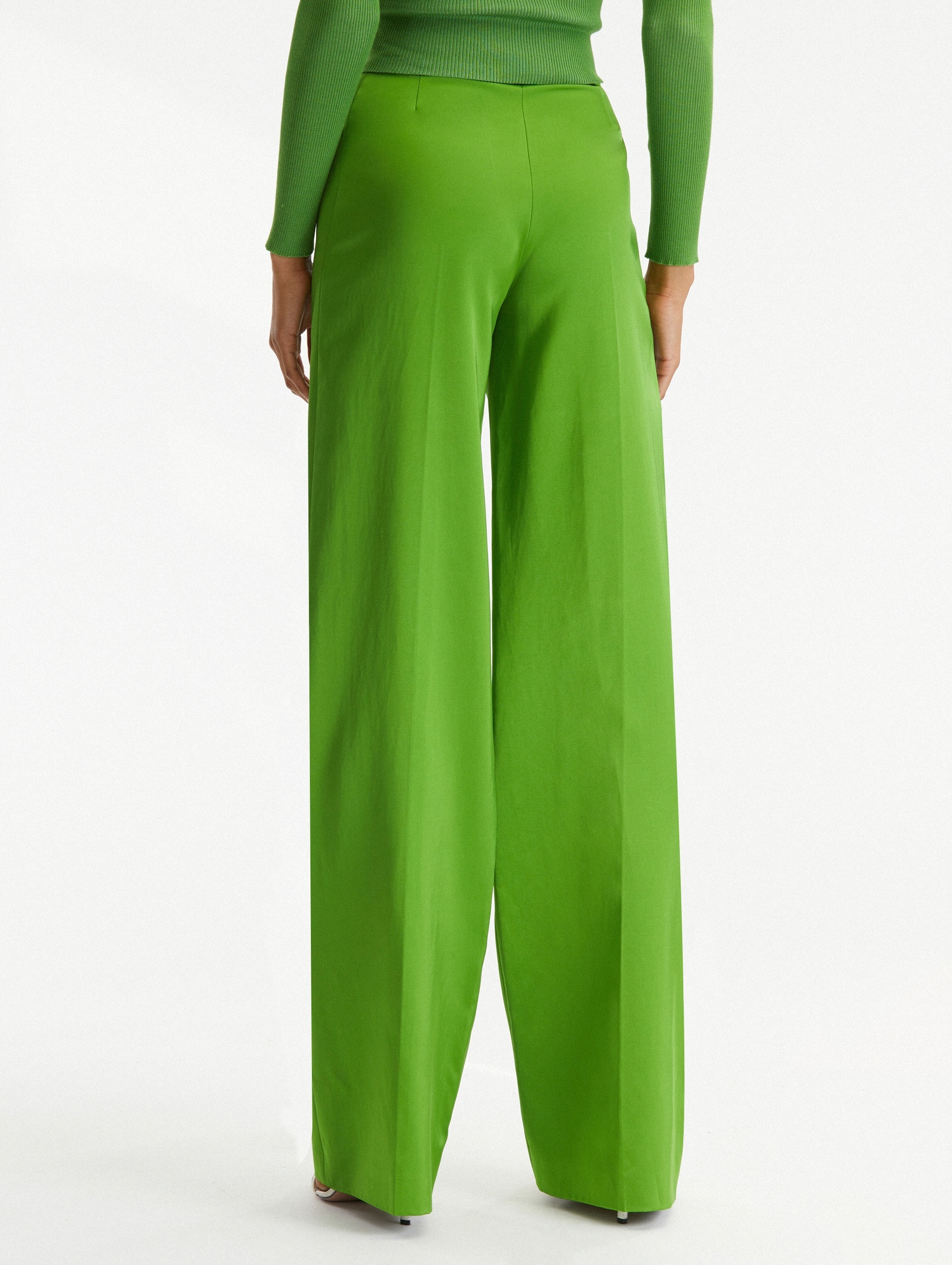 SATIN WIDE LEG PANTS - 4